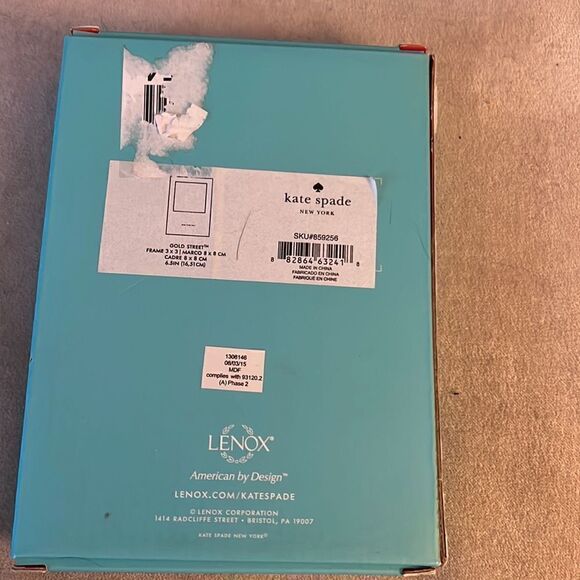 Kate Spade Photo Frame - One Fine Day - 3x3 Gold Frame - Picture 3 of 5